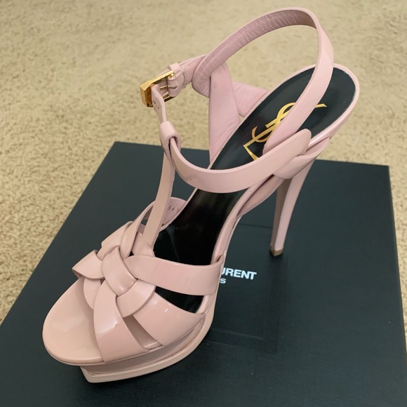 YSL TRIBUTE PLATFORM SANDALS IN PATENT LEATHER - Picture 5 of 7